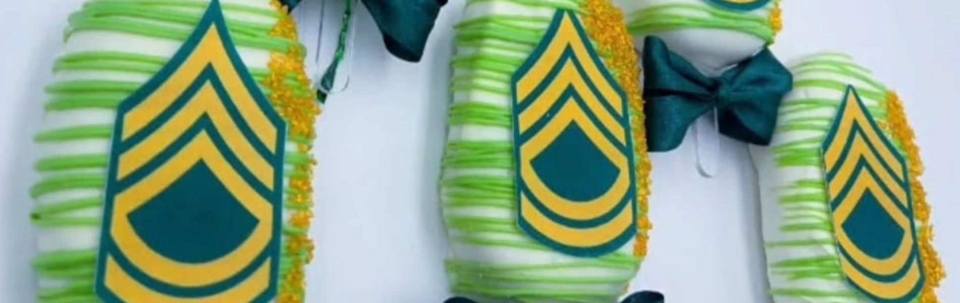 A Dozen Military Cakescicles