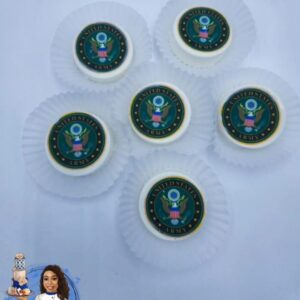 A Dozen Military Chocolate covered oreos